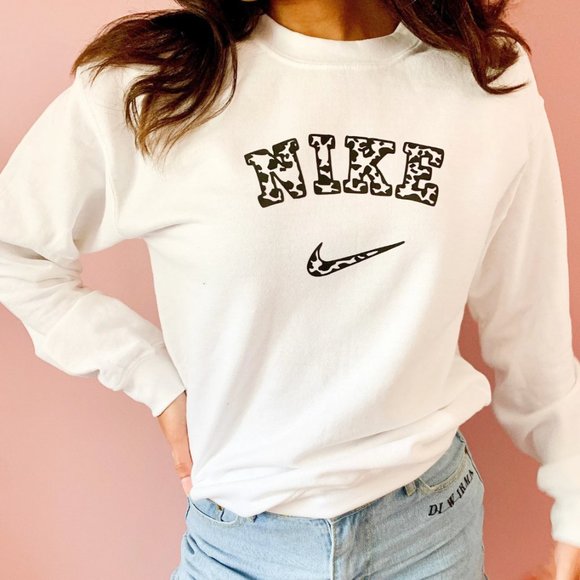 Nike Sweaters - Cow Print Nike Crewneck